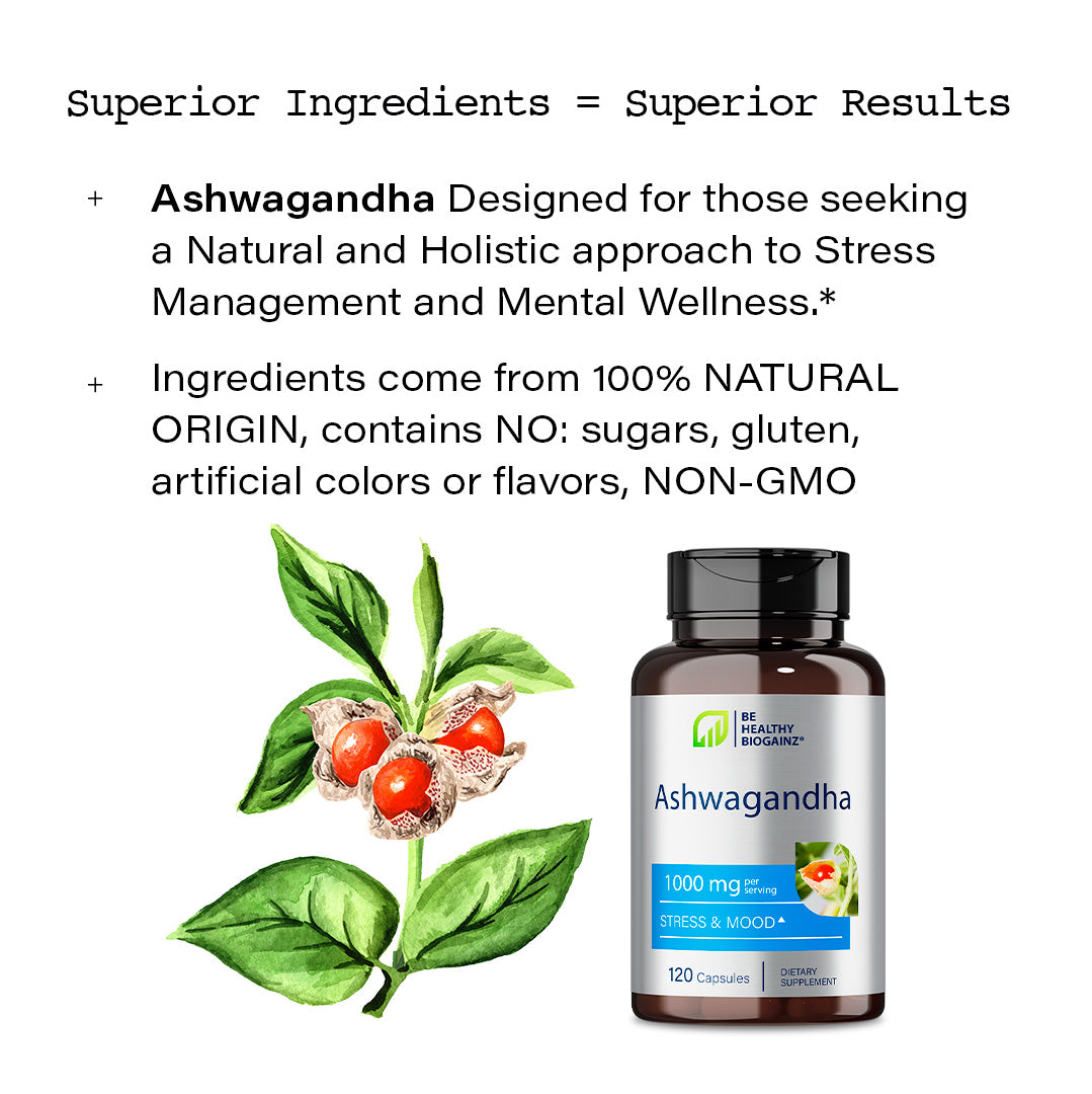 Biogainz® Ashwagandha 1000 mg 120 capsules